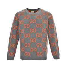 Pull col rond en jacquard Double G