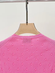 Simple slim fit knitted short sleeves