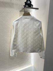 Silk cotton jacquard jacket