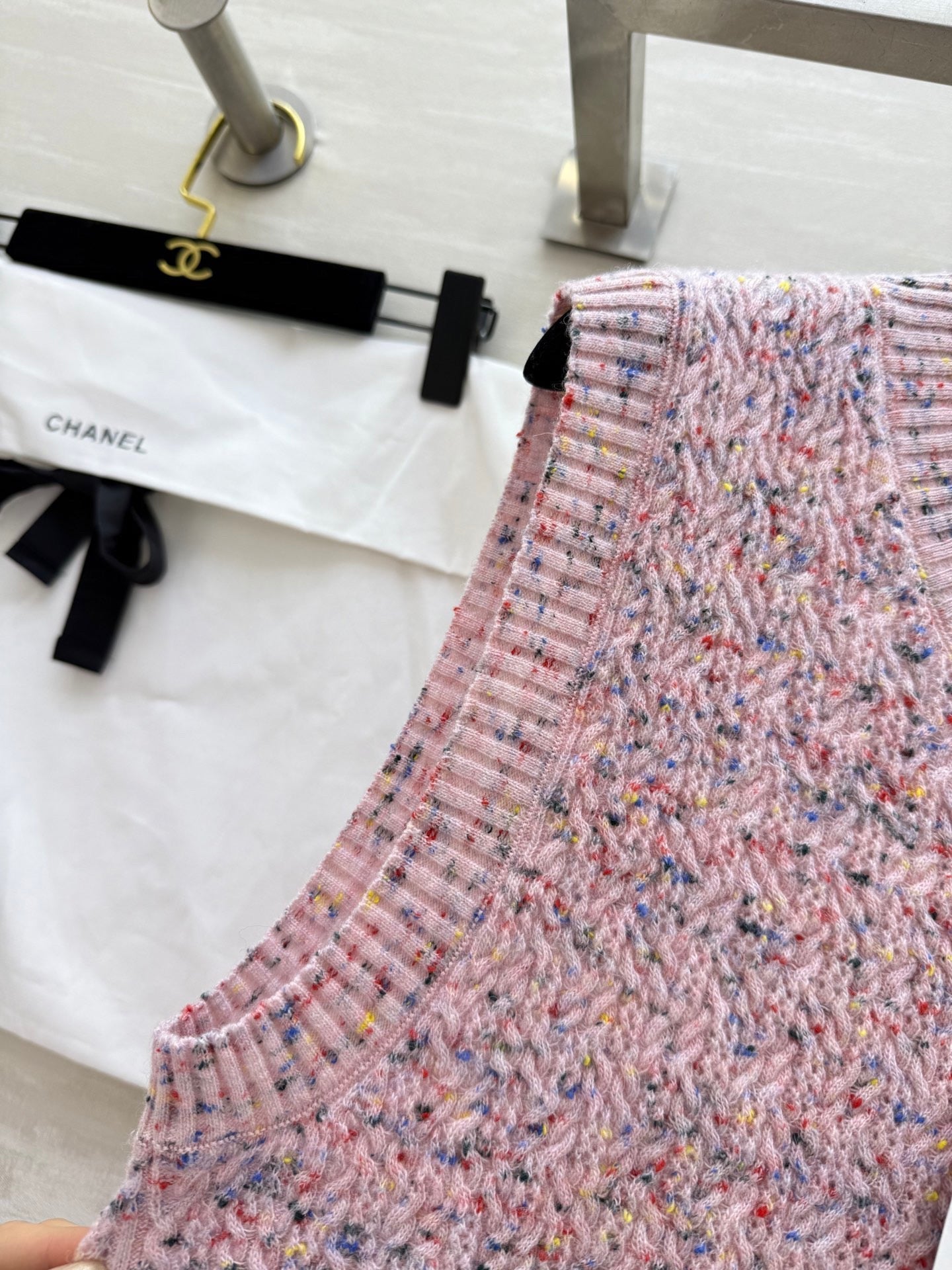 Gilet tricoté en fil de laine