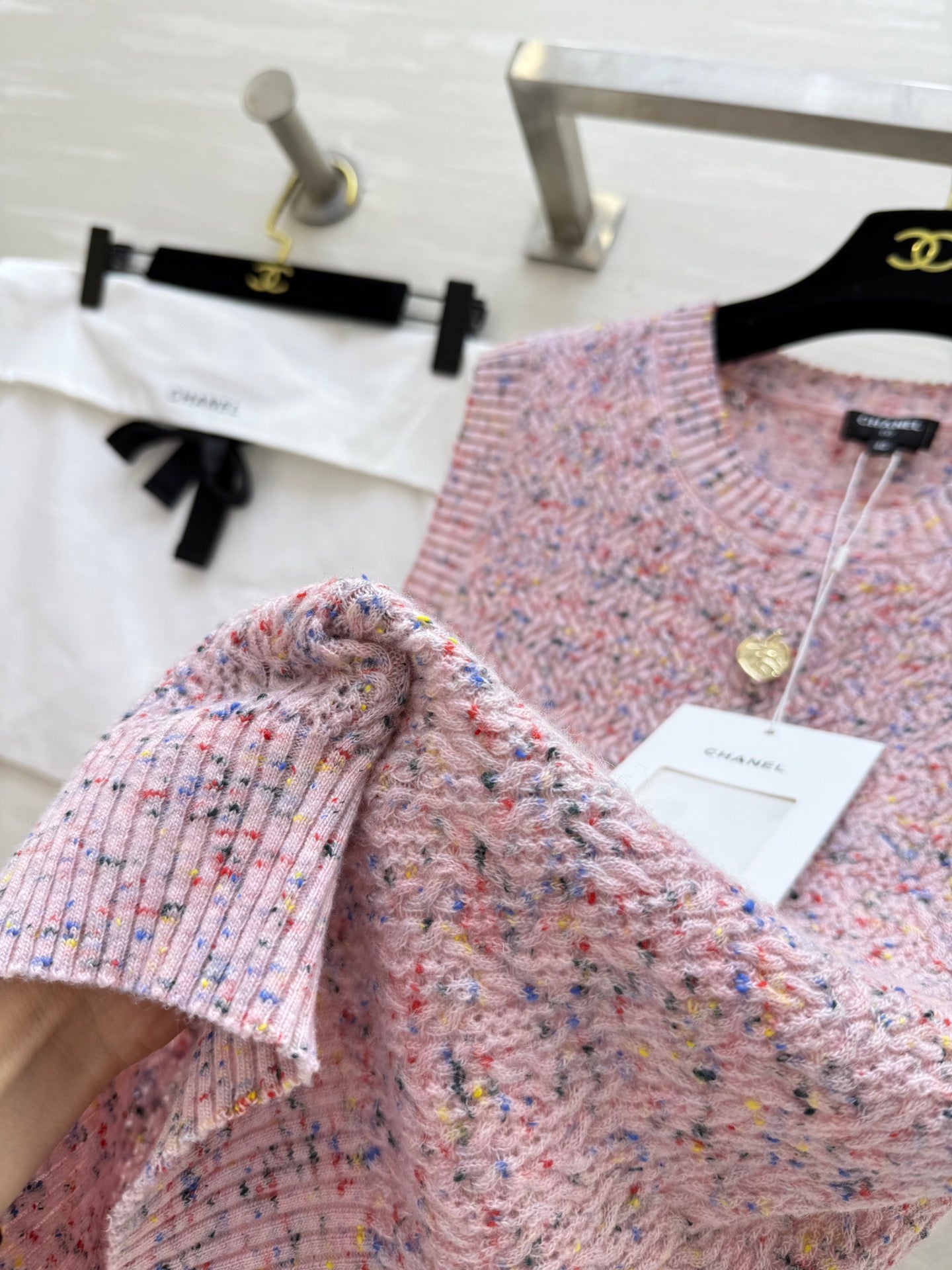 Gilet tricoté en fil de laine