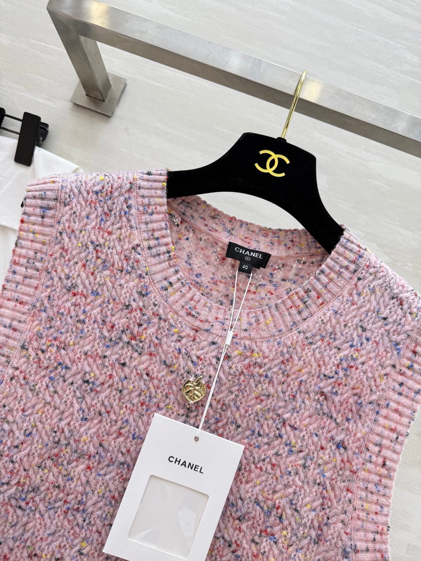 Gilet tricoté en fil de laine