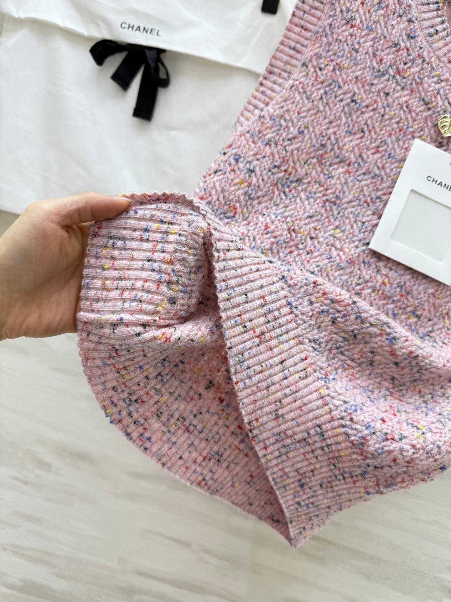 Gilet tricoté en fil de laine