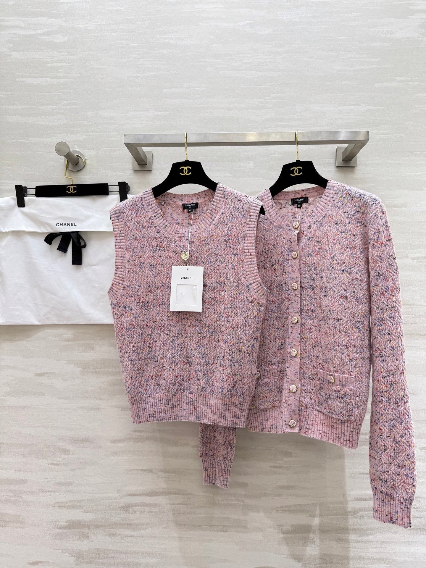 Gilet tricoté en fil de laine