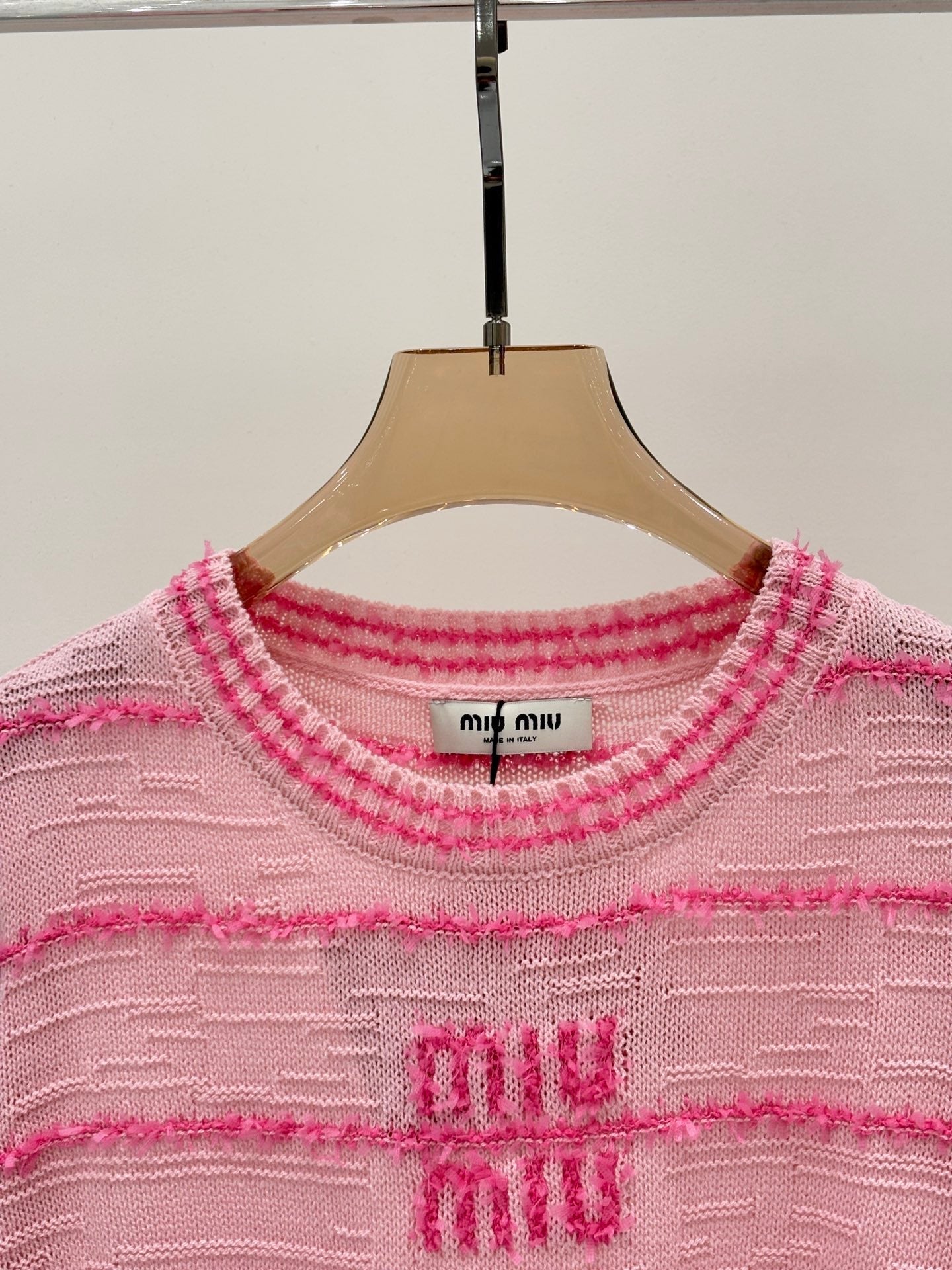 Jacquard tridimensionnel simple rayé contrastant décontracté tricoté manches longues