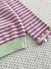 Colorblock Striped Cardigan (Cashmere)