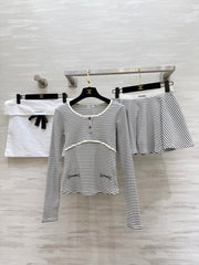 Striped cotton suit