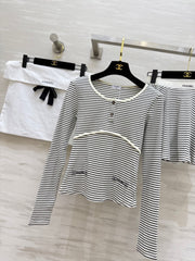 Striped cotton suit