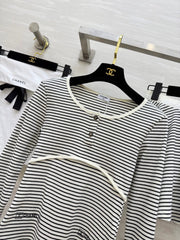 Striped cotton suit