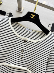 Striped cotton suit
