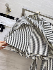 Striped cotton suit