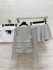 Striped cotton suit