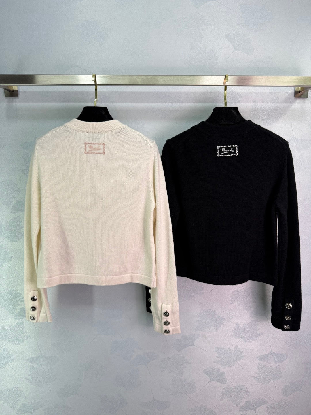 Cardigan à manches longues et col ras du cou en tricot à double poche