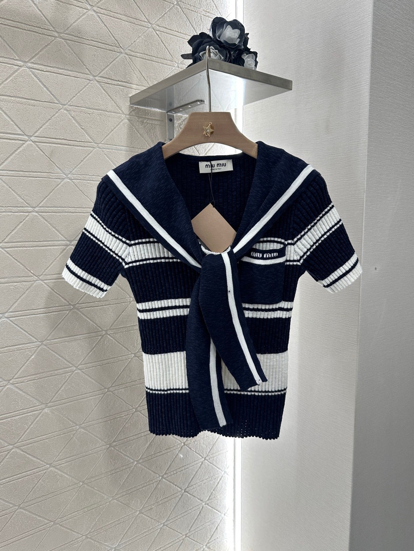 Strickoberteil mit Schalkragen