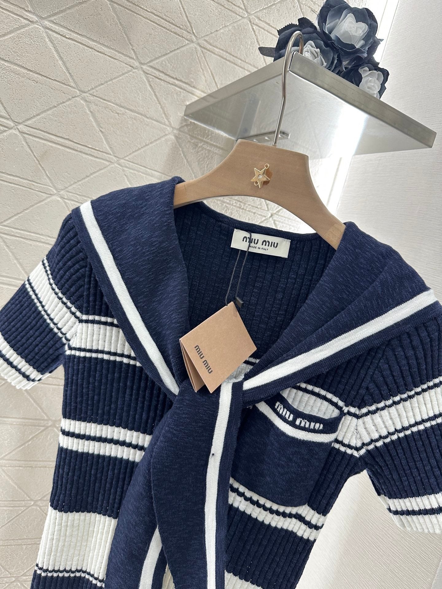 Strickoberteil mit Schalkragen