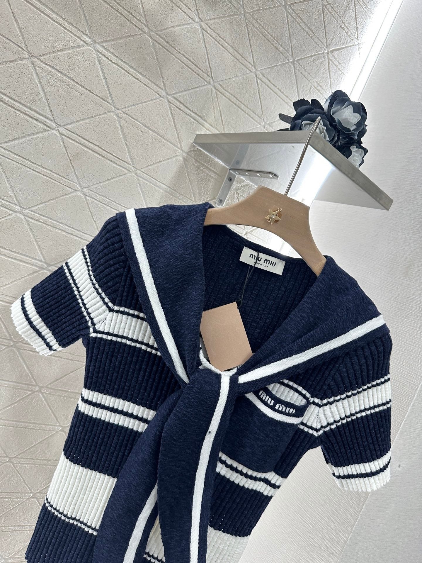 Strickoberteil mit Schalkragen