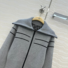 Zippered cashmere jacket Double-sided wear
