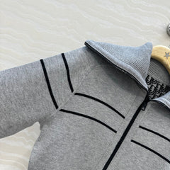 Zippered cashmere jacket Double-sided wear