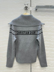 Zippered cashmere jacket Double-sided wear