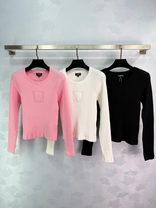 Heart knitted shirt