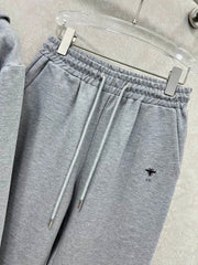 Double-sided hooded zipper + wide-leg combination