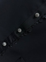 Lace stand collar suit jacket