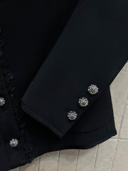 Lace stand collar suit jacket