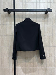 Lace stand collar suit jacket