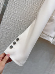 Lace stand collar suit jacket