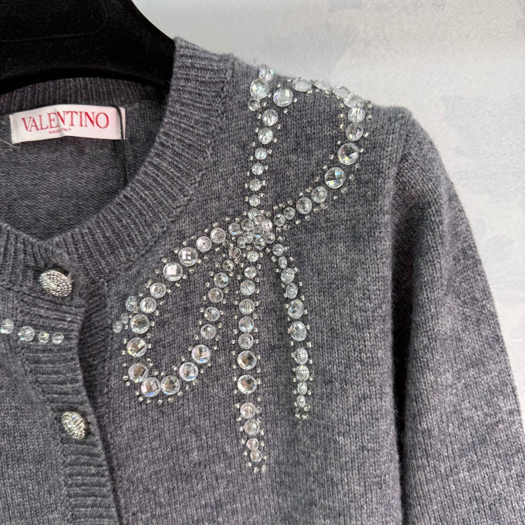 Early Autumn Heavy-Duty Round Neck Knitted Cardigan