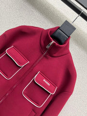 Space cotton red casual suit