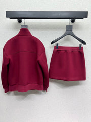 Space cotton red casual suit