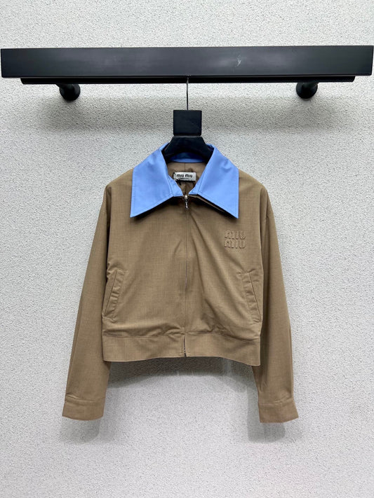 Khaki jacket + skirt