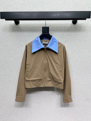 Khaki jacket + skirt