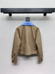 Khaki jacket + skirt