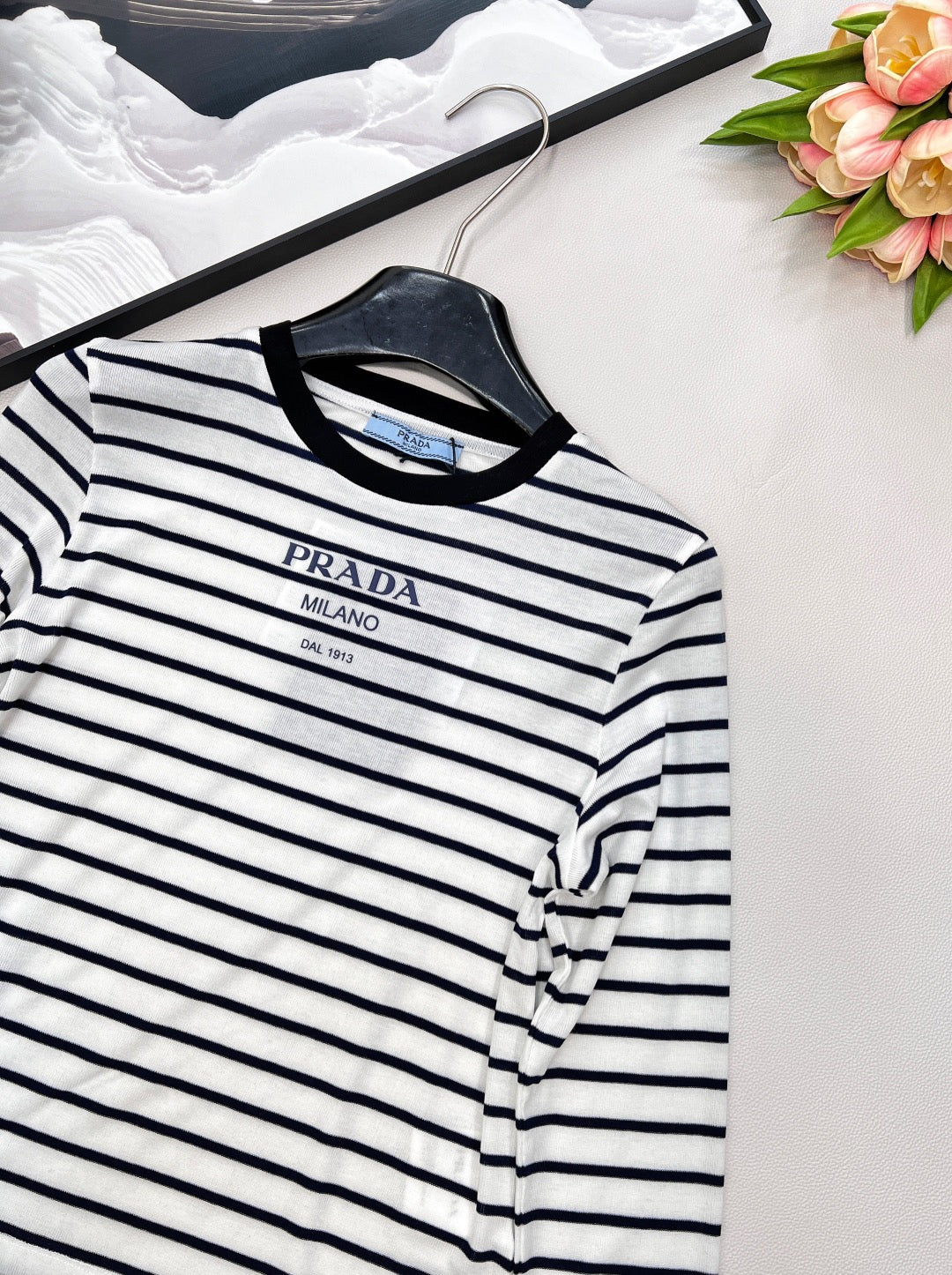 Bedrucktes Slim-Fit-Stretch-Hemd mit Streifen