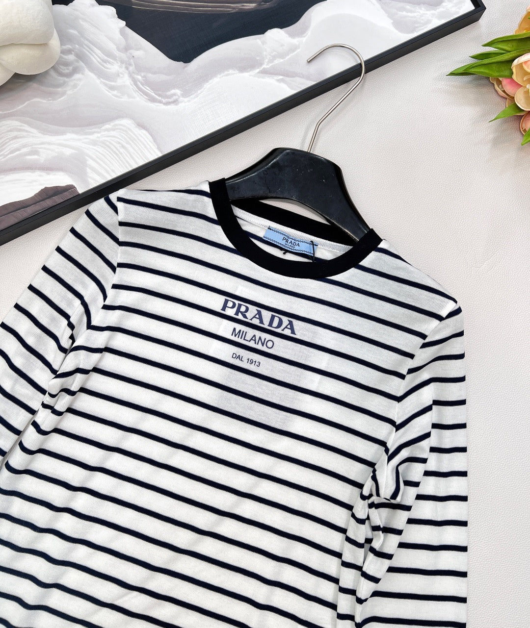 Bedrucktes Slim-Fit-Stretch-Hemd mit Streifen