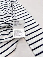 Printed stretch slim-fit striped bottoming shirt