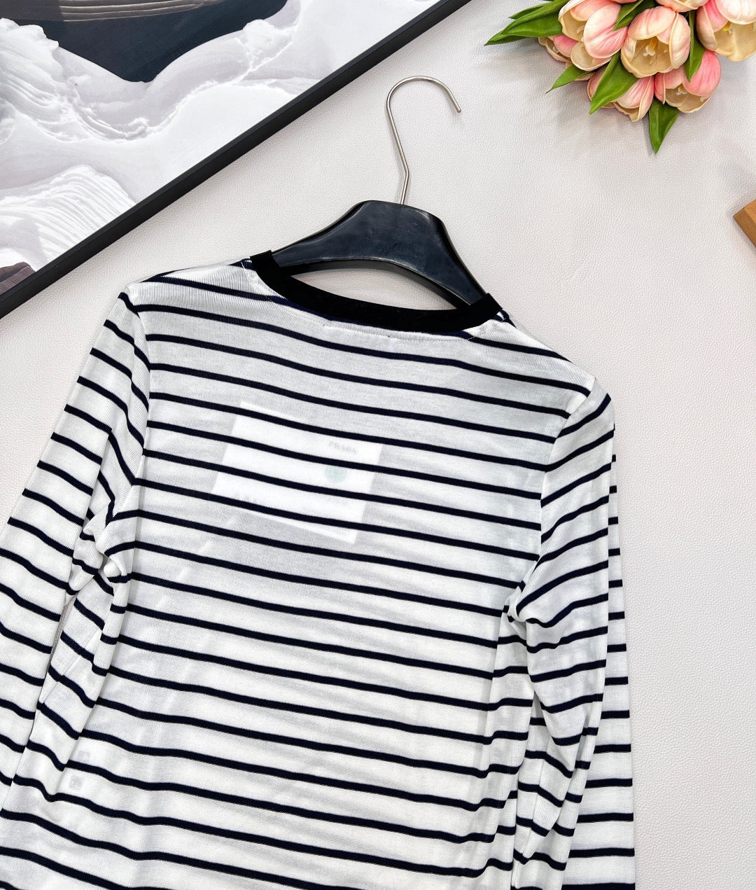 Bedrucktes Slim-Fit-Stretch-Hemd mit Streifen