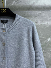 Backpack button cashmere cardigan