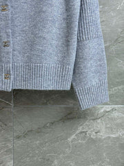 Backpack button cashmere cardigan
