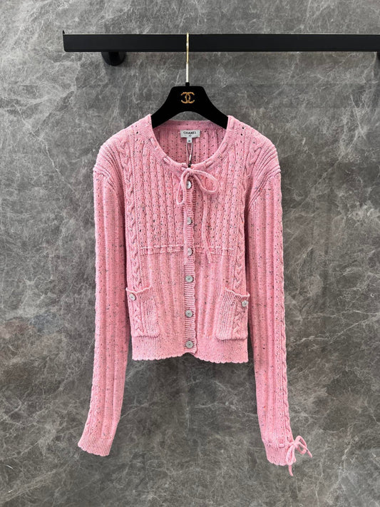 Heavy Craft Lace-Up Pollen Cardigan