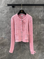Heavy Craft Lace-Up Pollen Cardigan