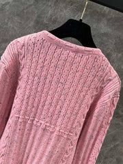Heavy Craft Lace-Up Pollen Cardigan