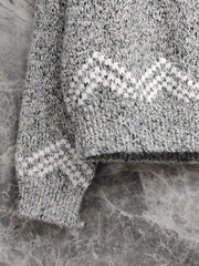 Lapel Zipper Cardigan Sweater