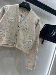 Double letter knitted cardigan
