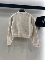 Double letter knitted cardigan