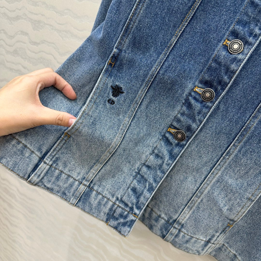 Monogram jacquard denim jacket