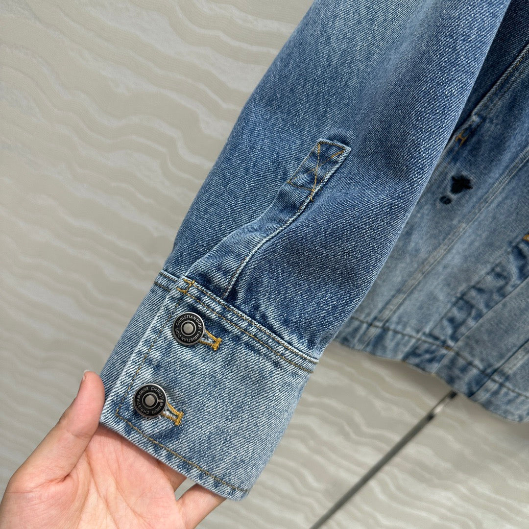 Monogram jacquard denim jacket