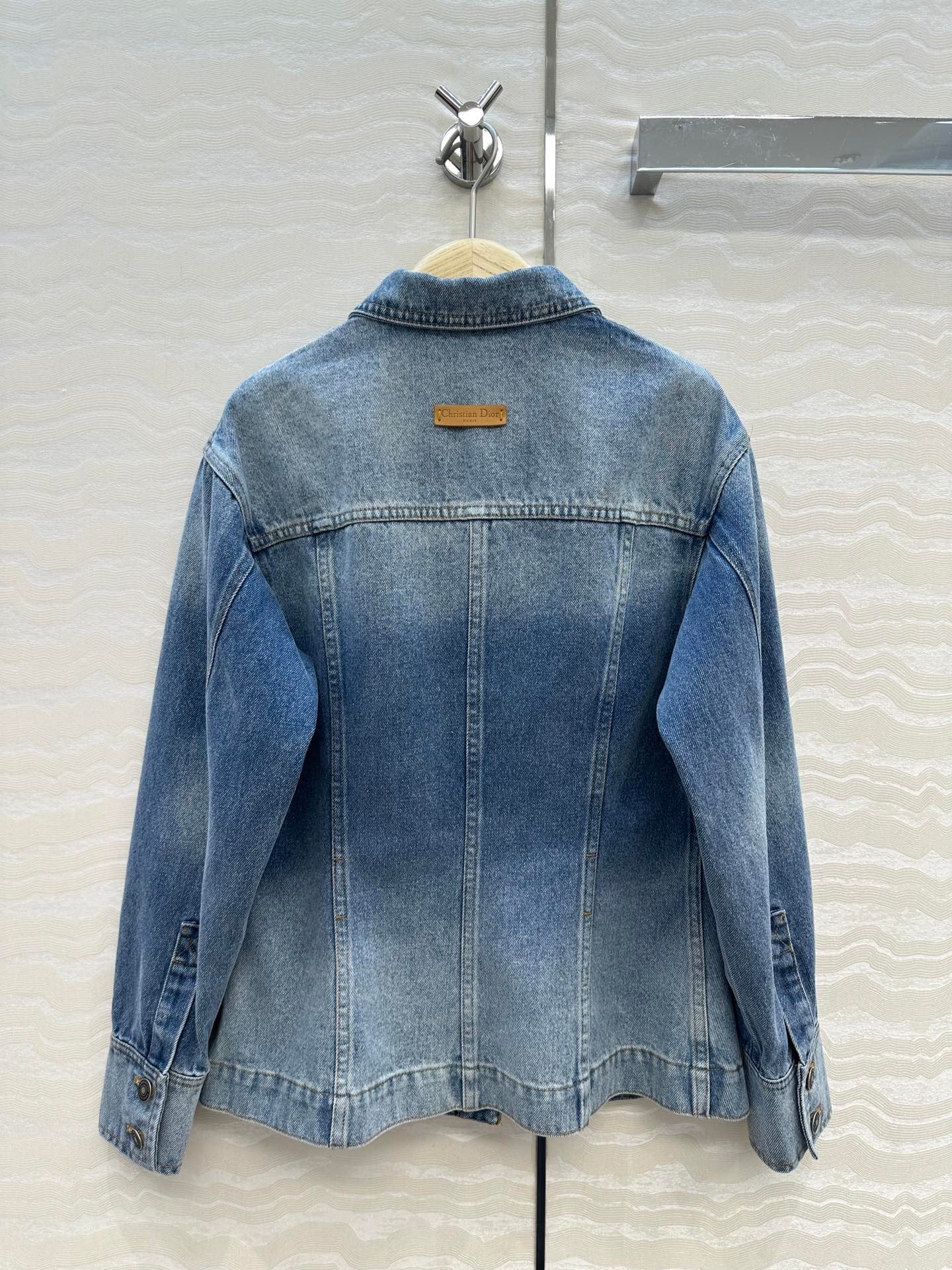 Monogram jacquard denim jacket